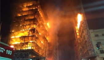 Kigyulladt és összedőlt egy 26 emeletes épület Sao Paulóban
