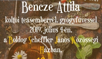 Közös teázás Bencze Attila, koltói teásemberrel