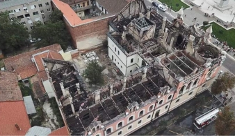 Rövidzárlat miatt éghetett le a nagyváradi görögkatolikus püspöki palota 